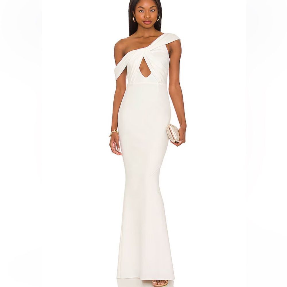 Katie May Delilah Gown Ivory white twist bridal wedding Revolve NWT S